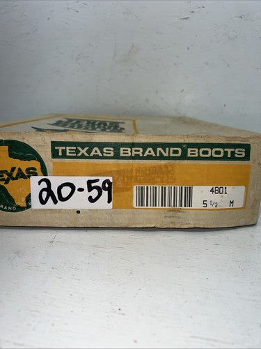 New Women’s Brown Texas Brand Cowboy Boots. 4801 5.5 5 1/2 M. 20-59