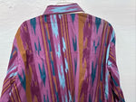 New Men’s ELY Cattleman Multicolor Design Long Sleeve Pearl Snap 17 X 34 XL R-82