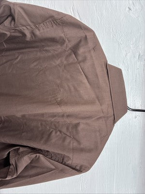 New Men’s Mesquite Brown Long Sleeve Pearl Snap 16 X 35 Large AA-84