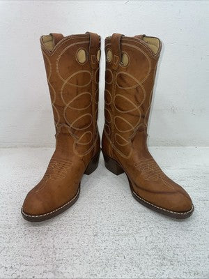 New Youth Brown Bronco Cowboy Boots. 2784 4 D. 23-167