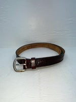 New Cherry Black Genuine Leather Tooled 34” Belt #591 JJ-32