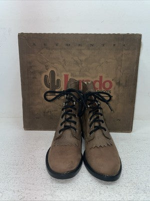 New Kids Brown Lace Up Laredo Cowboy Boots. 2005 13 M. 23-32