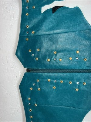 New Women’s Turquoise 1849 Authentic Ranchwear Horse Vest XL #3729 WW-32