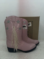 New Kids Pink With Fringe Smoky Mountain Cowboy Boots. 1058 C 2. 23-135