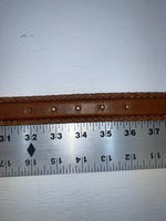 New Brown Genuine Leather Dan Post Weaved 34” Belt #5662/26 Z-141