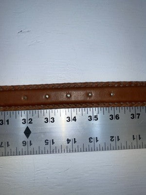 New Brown Genuine Leather Dan Post Weaved 34” Belt #5662/26 Z-141