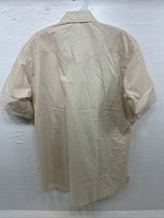 New Men’s H Bar C Tan Short Sleeve Pearl Snap 16.5 Large AA-111
