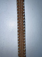 New Black Genuine Leather Beaded 32” Belt Z-36