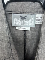 New Women’s Cowboy Threads Grey Shirt Sleeve Size Small KK-52