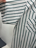 New Men’s ELY Cattleman Blue White Stripe Short Sleeve Pearl Snap XL M-35