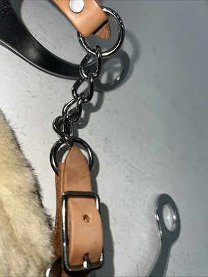 New Congress Leather Brown Fur Hackamore #47231 S-501