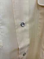 New Men’s Mesquite Yellow Long Sleeve Pearl Snap 15.5 X 34 Medium R-24