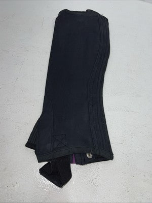 New Tough 1 Equi-Grip Purple Navy Synthetic Half Chaps #63-76 H-512