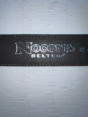 New Brown Genuine Leather Nocona Silver Pendent 32” Belt #N2427002 JJ-30
