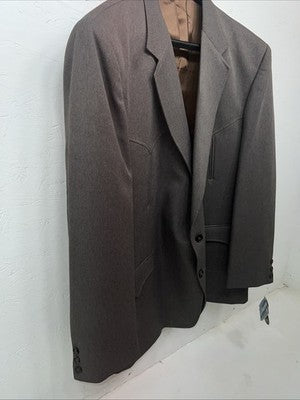 New Men’s Circle S Gray Suit Jacket 50 #6821 II-604