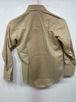 New Kids Denver Tan Long Sleeve Pearl Snap Size 10 YY-61