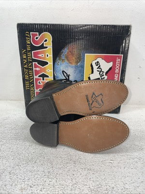 New Kids Black Lace Up Texas Brand Cowboy Boots. 3250 12 D. 23-14