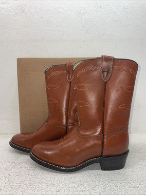 New Kids Brown Texas Brand Cowboy Boots. C 111 2 E E. 23-147