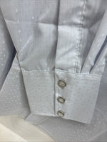 New Men’s H Bar C Gray Designed Long Sleeve Pearl Snap 15.5 Medium Q-48