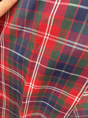 New Men’s ELY Plains Red Blue Plaid Long Sleeve Pearl Snap 14.5 Small T-86