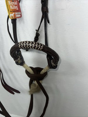 New Royal King Brown Bit Less Bridle #45-296-32-0 W-2
