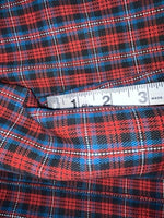 New Vintage Blue And Red Plaid Polyester Pants #5423719 3A-125