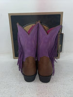 New Kids Purple With Fringe Ariat Cowboy Boots. 10012797 2.5 2 1/2 M. 23-139