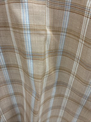 New Men’s ELY Cattleman Tan Plaid Short Sleeve Pearl Snap M R-40