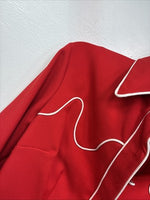 New Women’s Dickson Jenkins Red Long Sleeve Button Up Size 34 MM-97