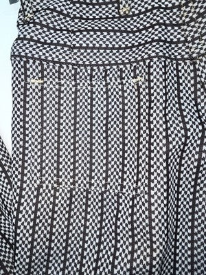 New Vintage Black And White Checkered Panhandle Slim Polyester Pants #8042 SS-53