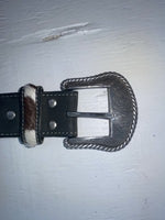 New Cow Print Genuine Leather Nocona Black Stud 46” Belt #N2440501 NN-136