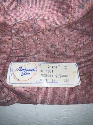 New Vintage Pink Panhandle Slim Polyester Pants #12423 3A-68