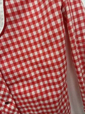 New Women’s Miss Rodeo Red Checker Long Sleeve Pearl Snap Small KK-27