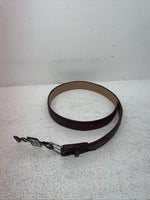 New Red Genuine Leather Nocona Stitched 36” Belt #1613099 Z-25