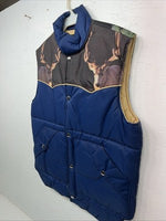 New Men’s Miller Navy Deer Puffer Vest Medium Q-602