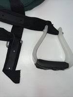 New Tough 1 Green Bareback Pad With Nylon Stirrup Leathers #31-33 MM-603