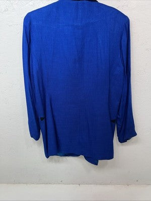 New Women’s Blue Saddle Ridge Long Sleeve Show Jacket Long L UU-49
