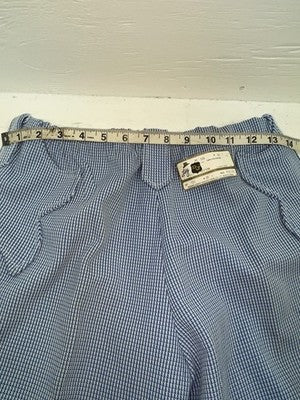 New Vintage Blue Checkered Dickson Jenkins Polyester Pants #536 VV-73