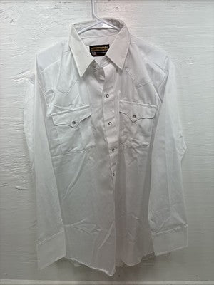 New Men’s Panhandle Slim White Long Sleeve Pearl Snap 16.5 Large X-56