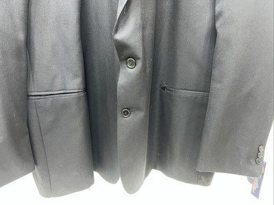 New Men’s Circle S Black Suit Jacket 56L #25832 S-610