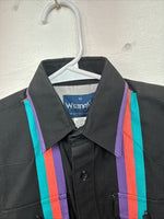 New Kids wrangler Multicolor Black Long Sleeve Button Up Size 10 LL-21