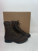 New Kids Brown Lace Up Bronco Cowboy Boots. C 1361 12.5 12 1/2 D. 23-16