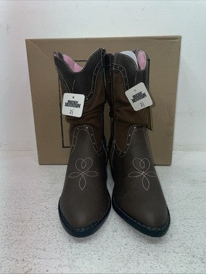 New Kids Brown Smoky Mountain Cowboy Boots. 1122 C 2.5 2 1/2. 23-154