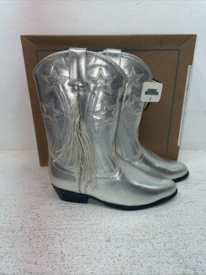 New Kids Silver With Fringe Smoky Mountain Cowboy Boots. 1060 C 2. 23-126