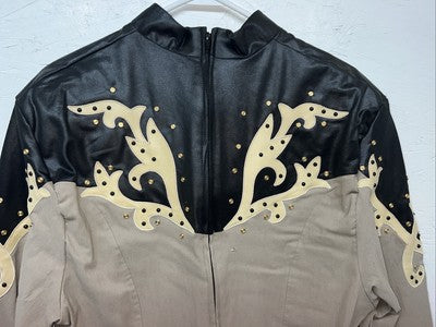 New Womans Black Tan 1849 Authentic Ranchwear 3XL Show Jacket #77872 QQ-14
