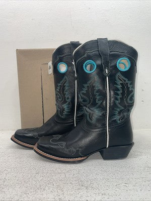 New Youth Black Smoky Mountain Cowboy Boots. 3343 Y 3.5 3 1/2. 22-37