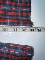 New Vintage Blue And Red Plaid Polyester Pants #5423719 3A-125