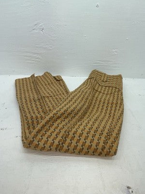 New Vintage Brown Checkered Ranchmount Polyester Pants #7390 SS-88