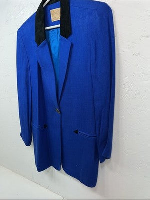 New Women’s Blue Saddle Ridge Long Sleeve Show Jacket Long L UU-49