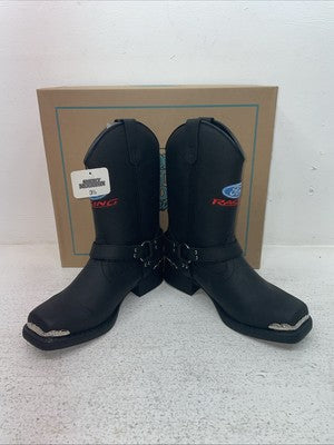 New Youth Black Smoky Mountain Cowboy Boots. 1077 Y 3.5 3 1/2. 22-31
